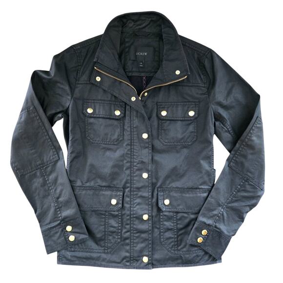 J.Crew Women's The Downtown Field Jacket Black Gold Size S - Picture 2 of 13